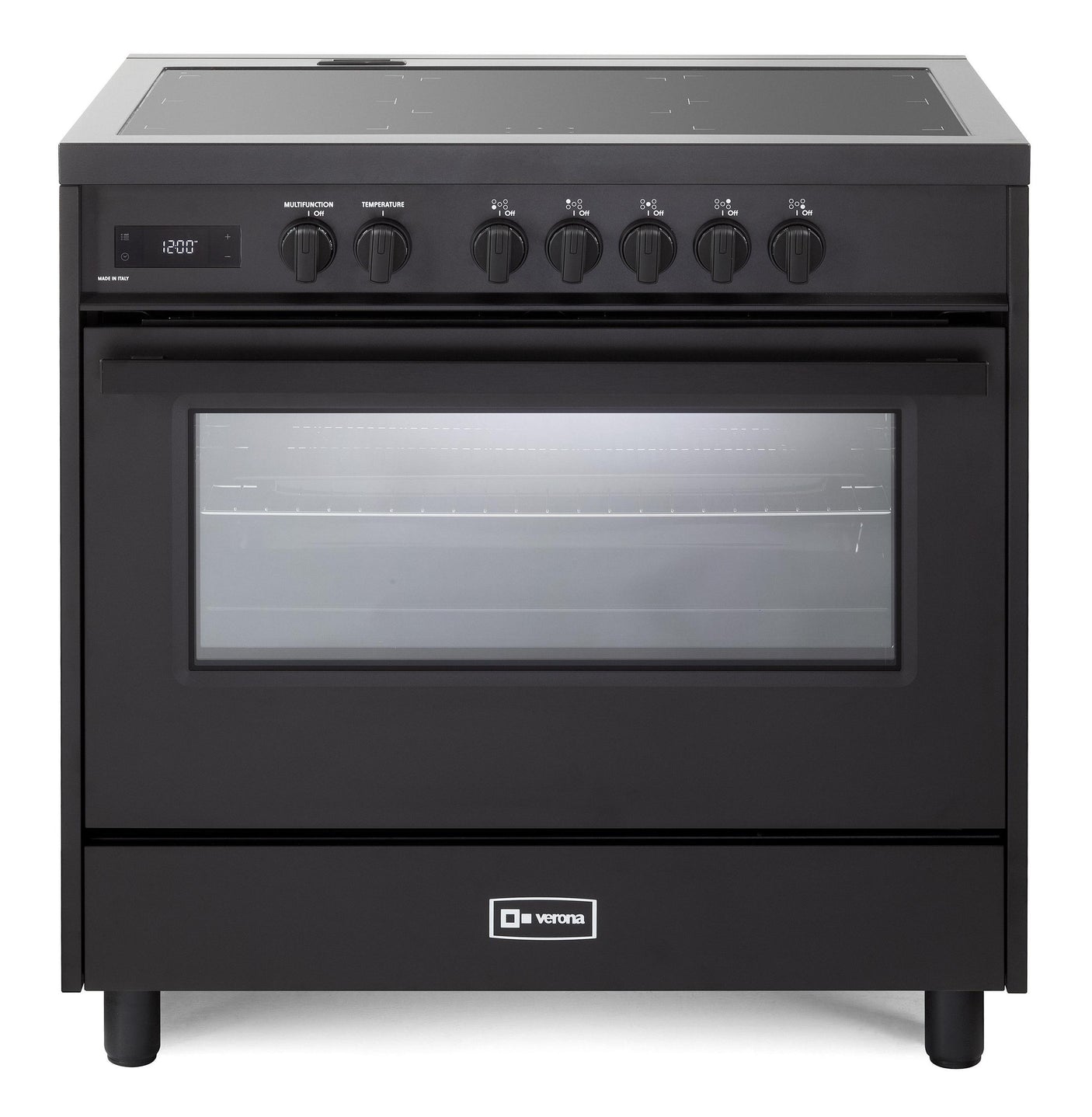 Verona Ult Midnight 36" Induction Range - Full Black