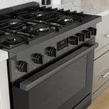 800 Series Gas Freestanding Range 36" Black Stainless Steel