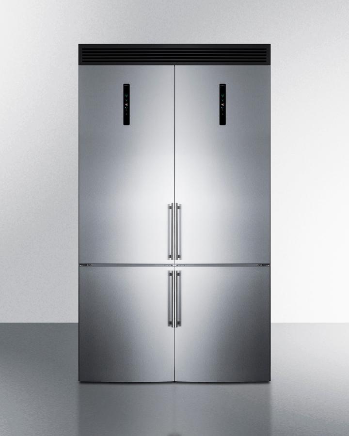 48" Wide Bottom Freezer Refrigerator Set