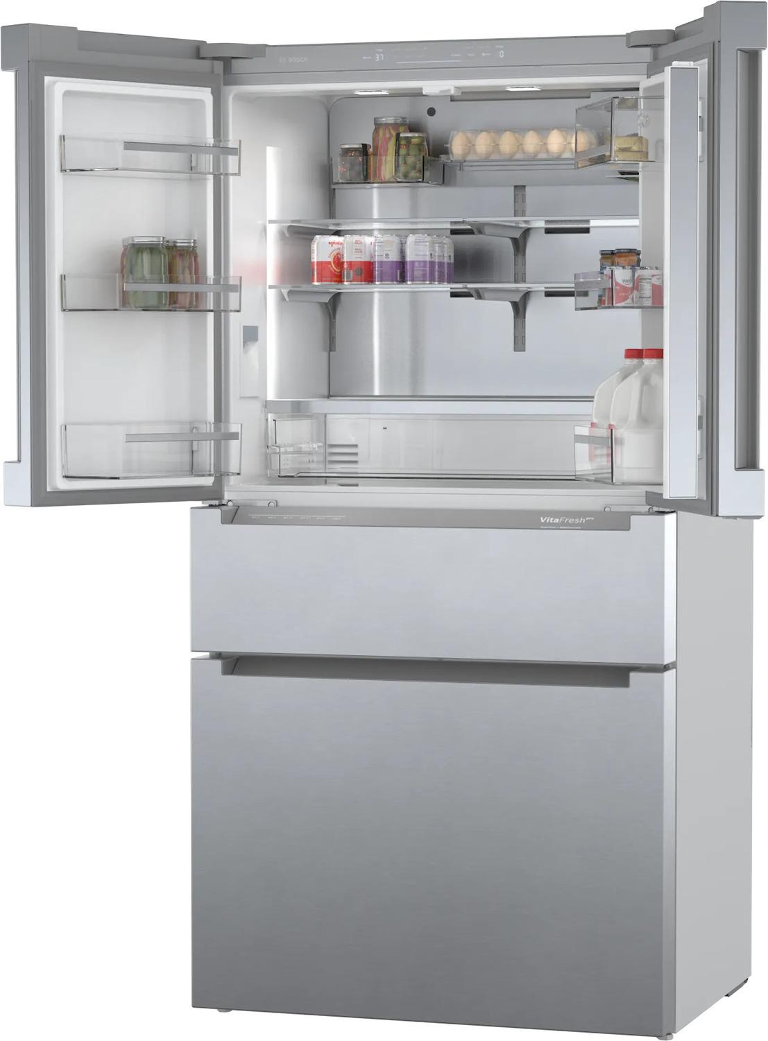 800 Series French Door Bottom Mount Refrigerator 36" Stainless steel (with anti-fingerprint)