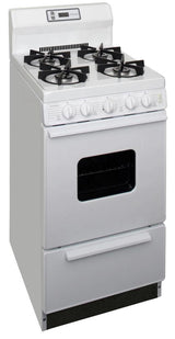 20 in. Freestanding Gas Range in White