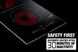 12" Wide 115v 2-burner Radiant Cooktop With Safety Shutoff