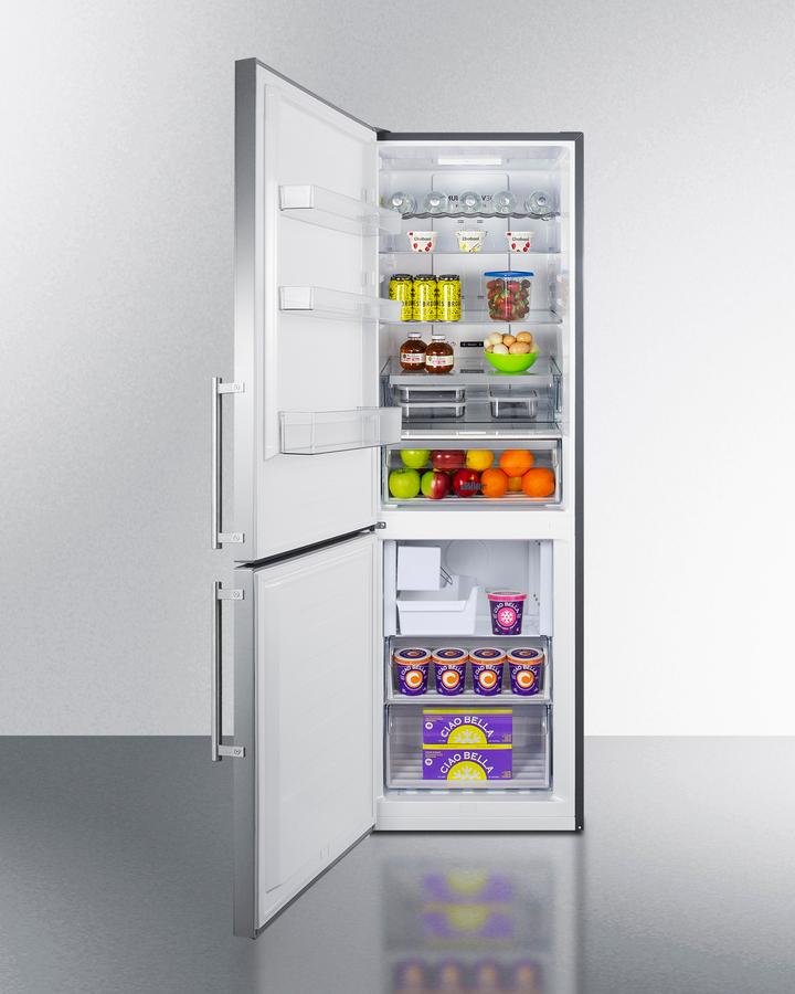 24" Wide Bottom Freezer Refrigerator With Icemaker