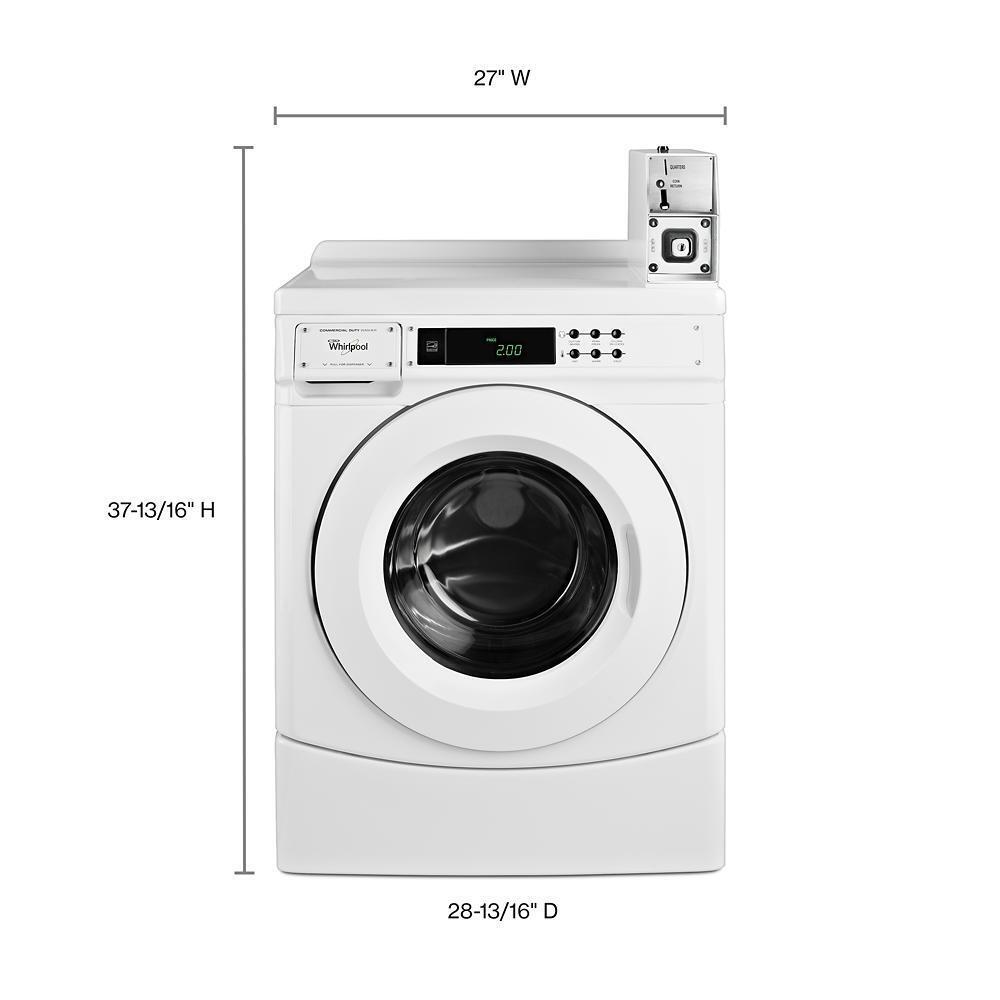 27" Commercial High-Efficiency Energy Star-Qualified Front-Load Washer Featuring Factory-Installed Coin Drop with Coin Box