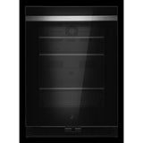 24" NOIR™ Under Counter Glass Door Refrigerator, Left Swing