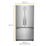 36-inch Wide Counter Depth French Door Refrigerator - 20 cu. ft.