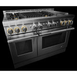 RISE™ 48" Gas Professional-Style Range with Chrome-Infused Griddle and Grill