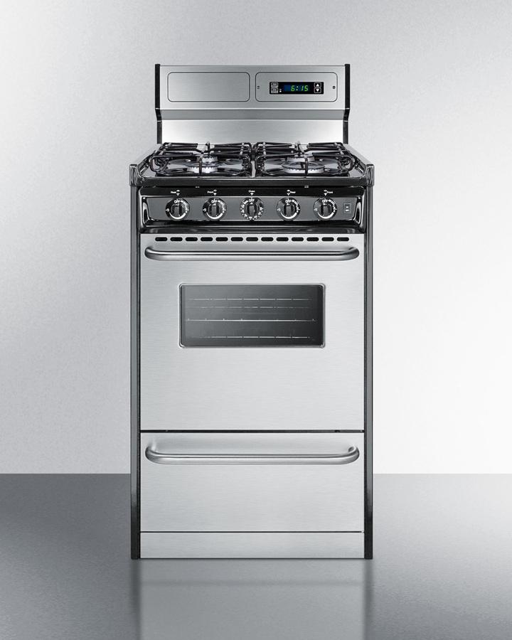 20" Wide Gas Range, Sealed Burners