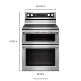 30-Inch 5 Burner Electric Double Oven Convection Range