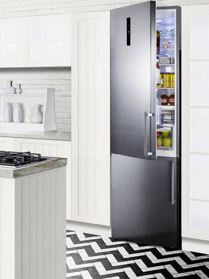 24" Wide Bottom Freezer Refrigerator With Icemaker