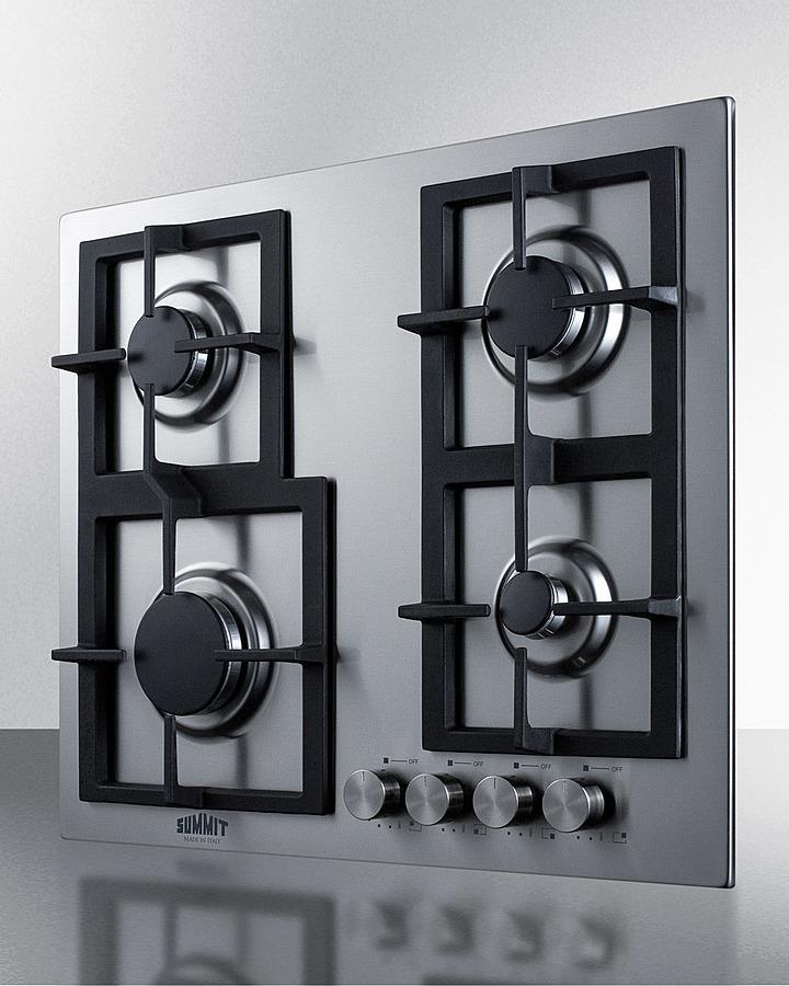 24" Wide 4-burner Gas Cooktop In Stainless Steel