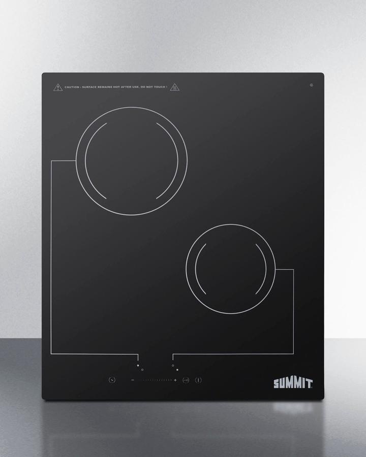 18" Wide 220v 2-burner Radiant Cooktop