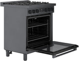 800 Series Gas Freestanding Range 30" Black Stainless Steel