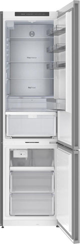 800 Series Free-standing fridge-freezer with freezer at bottom, glass door 24" White, Total No Frost