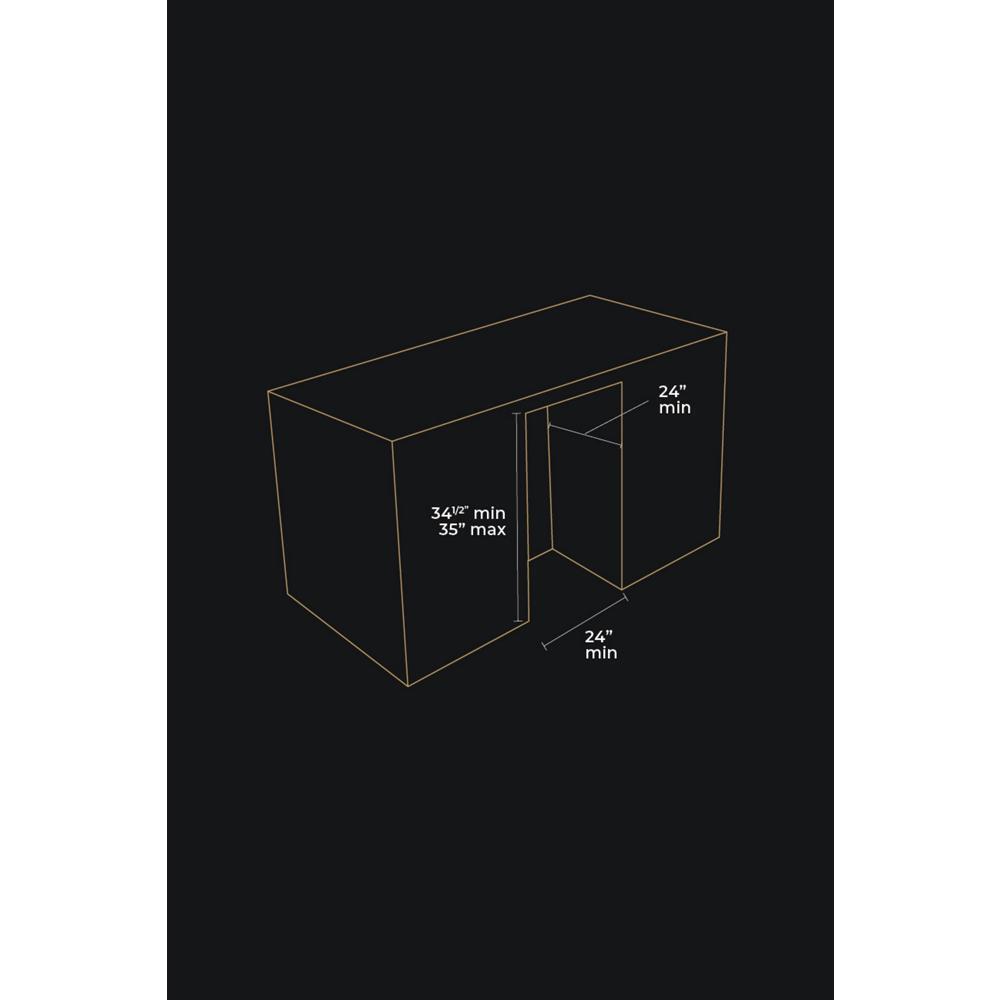 Panel-Ready 24" Under Counter Glass Door Refrigerator, Right Swing