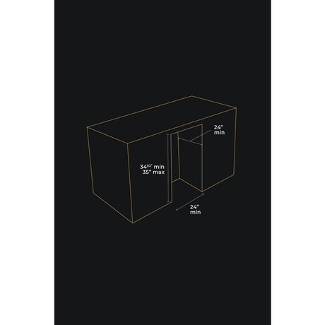 Panel-Ready 24" Under Counter Glass Door Refrigerator, Right Swing