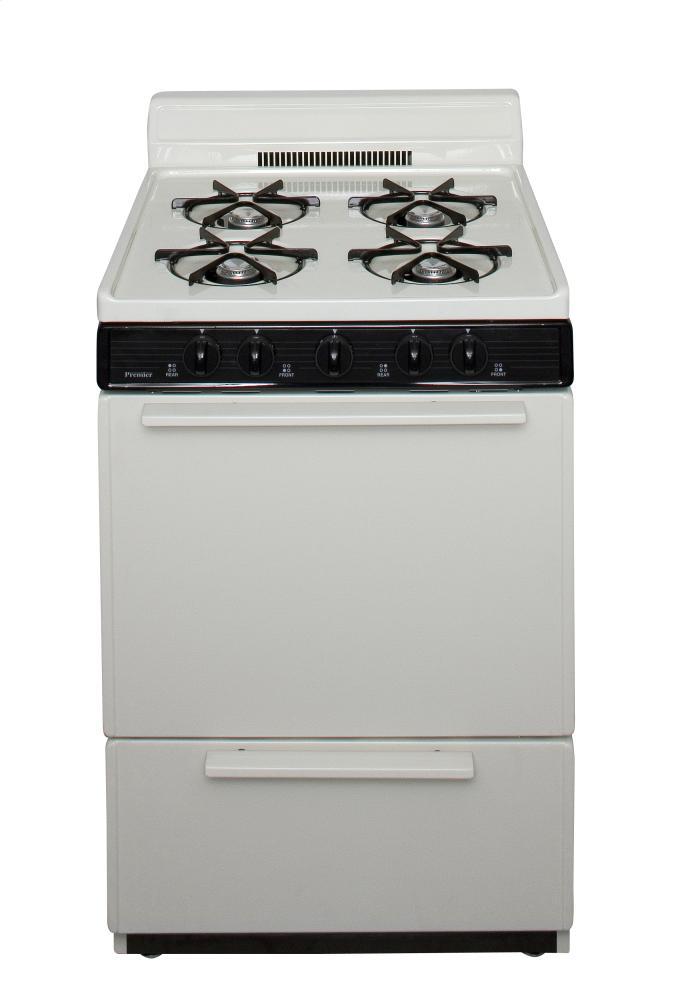 24 in. Freestanding Gas Range in Biscuit