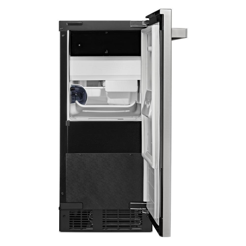 Panel-Ready 15" Undercounter Ice Machine with Articulating Hinge with Drain Pump