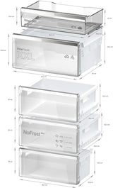 500 Series Freestanding Bottom Freezer Refrigerator 24" Stainless steel (with anti-fingerprint)