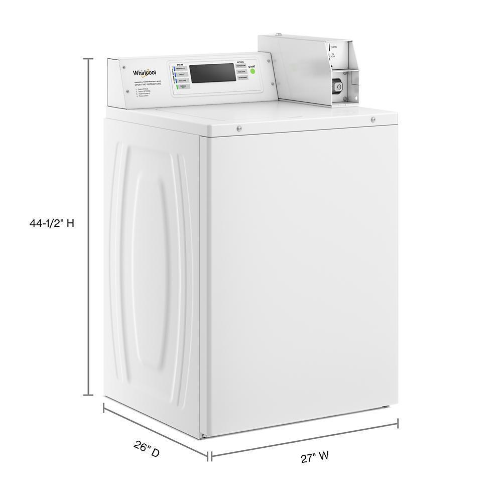 Commercial Top-Load Washer with Factory-Installed Coin Drop and Coin Box