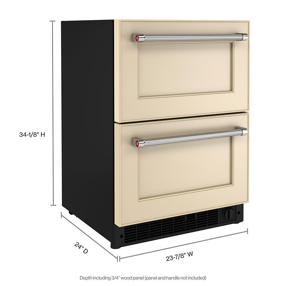 24" Panel-Ready Undercounter Double-Drawer Refrigerator/Freezer