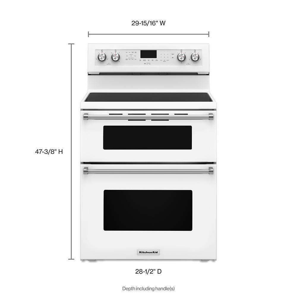 30-Inch 5 Burner Electric Double Oven Convection Range