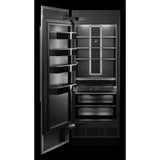 30" Built-In Column Freezer with NOIR™ Panel Kit, Left Swing