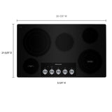 36" Electric Cooktop with 5 Elements and Knob Controls