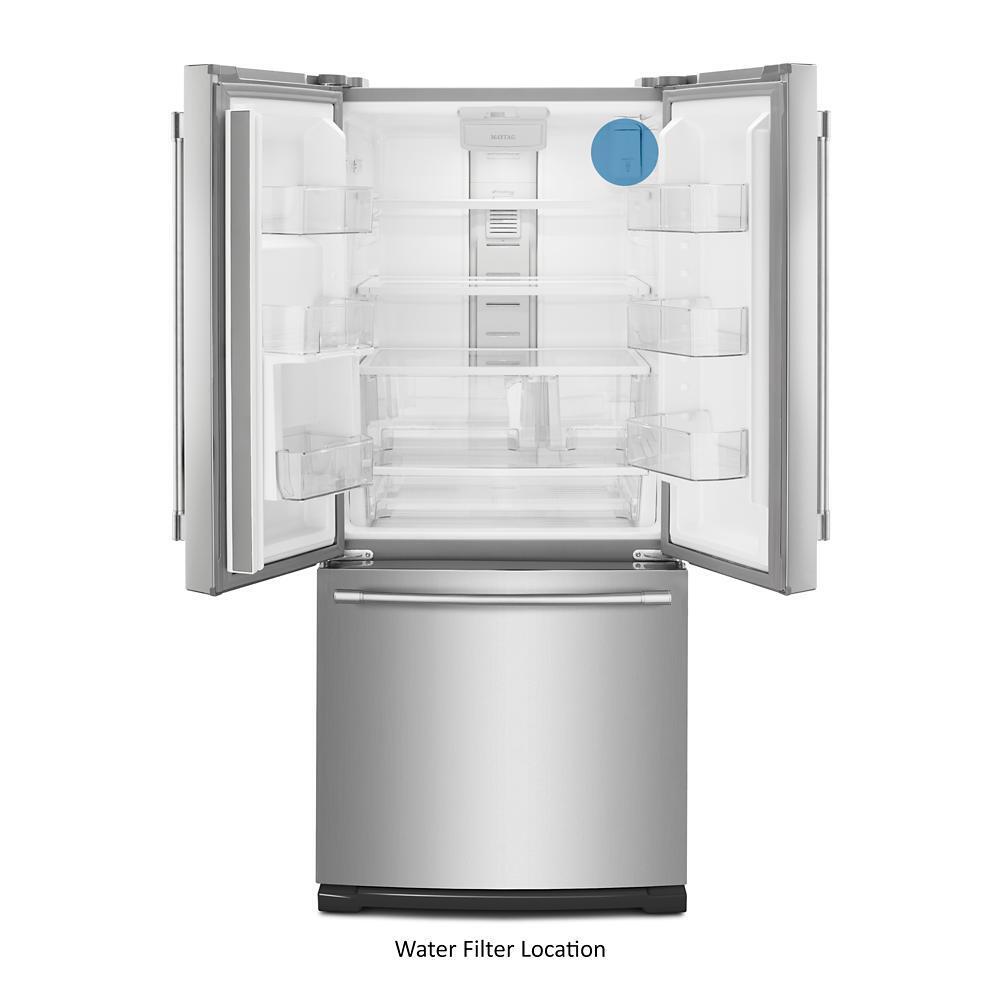 30-Inch Wide French Door Refrigerator with Exterior Water Dispenser- 20 Cu. Ft.