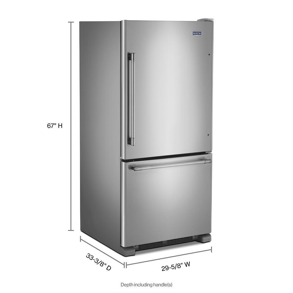 30-Inch Wide Bottom Mount Refrigerator - 19 Cu. Ft.