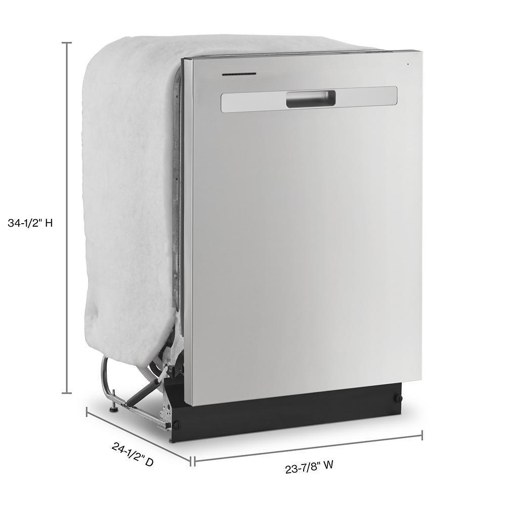 Quiet Dishwasher with Boost Cycle and Pocket Handle