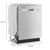 Quiet Dishwasher with Boost Cycle and Pocket Handle