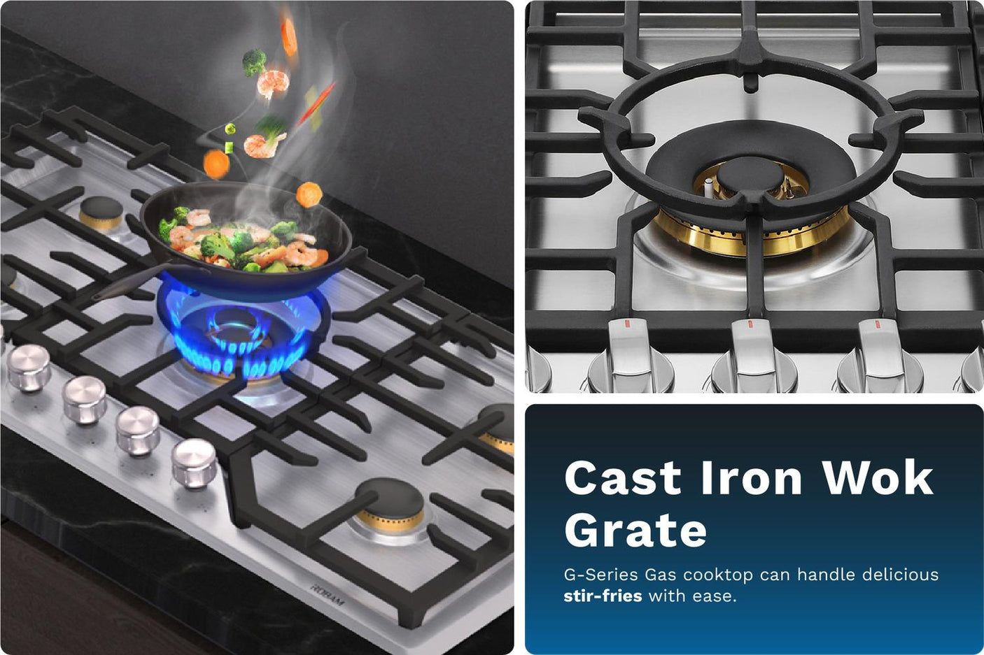 ROBAM G Model 30-in 5 Burners Stainless Steel Gas Cooktop