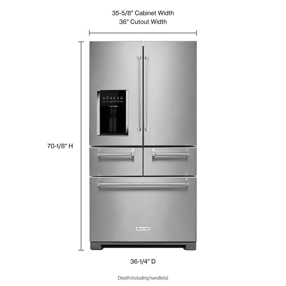 25.8 Cu. Ft. 36" Multi-Door Freestanding Refrigerator with Platinum Interior Design