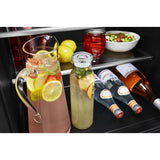 24" Undercounter Refrigerator with Glass Door and Shelves with Metallic Accentsand with PrintShield™ Finish