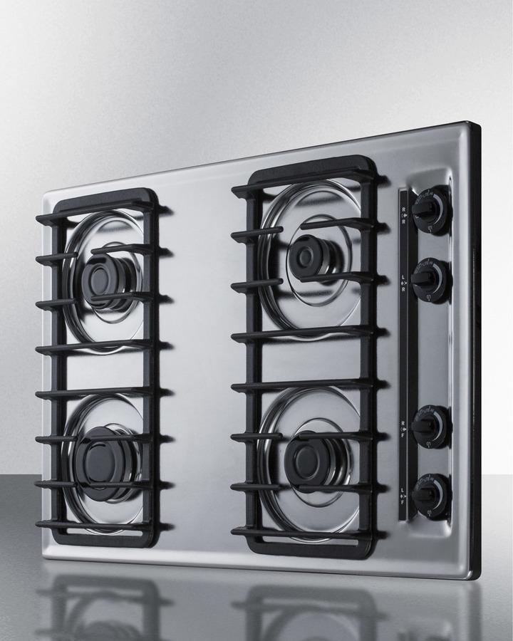 30" Wide 4-burner Gas Cooktop