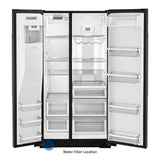 24.8 cu ft. Side-by-Side Refrigerator with Exterior Ice and Water and PrintShield™ Finish