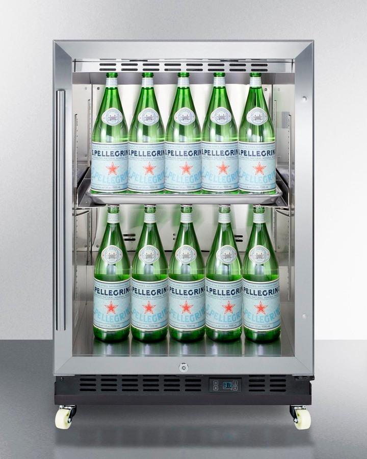 24" Wide Built-in Mini Reach-in Beverage Center With Dolly