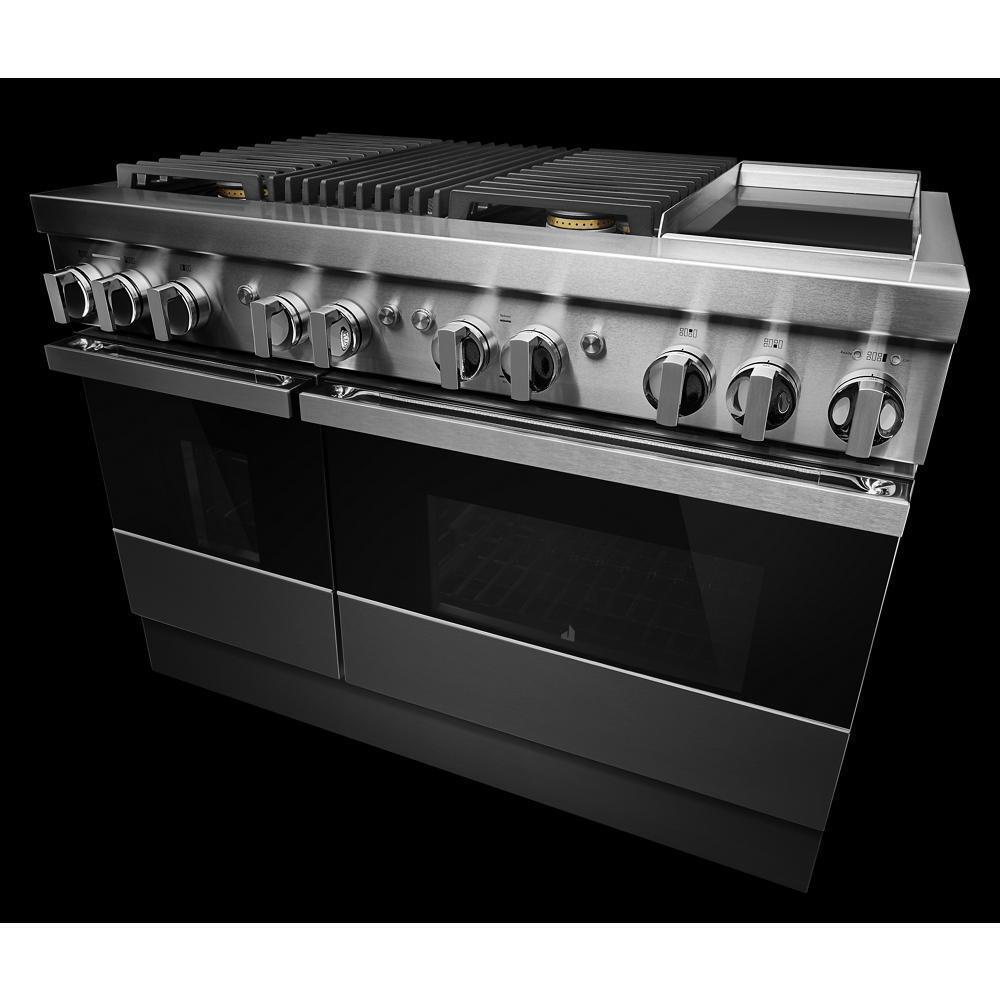 NOIR™ 48" Dual-Fuel Professional-Style Range with Chrome-Infused Griddle and Grill