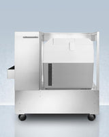 Stainless Steel Cart With Portable Refrigerator/freezer