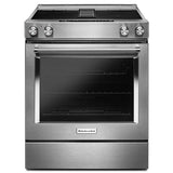 30-Inch 4-Element Electric Downdraft Slide-In Range