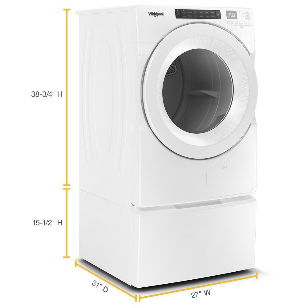 7.4 cu.ft Front Load Heat Pump Dryer with Intiutitive Touch Controls, Advanced Moisture Sensing