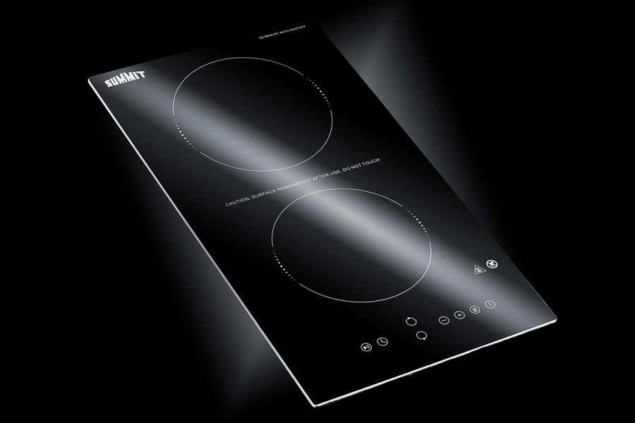 12" Wide 115v 2-burner Radiant Cooktop With Safety Shutoff