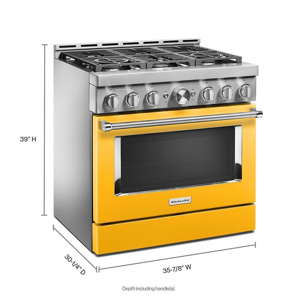 KitchenAid® 36'' Smart Commercial-Style Gas Range with 6 Burners