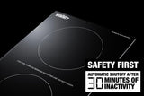 12" Wide 208-240v 2-zone Induction Cooktop Induction Cooktop With Safety Shutoff