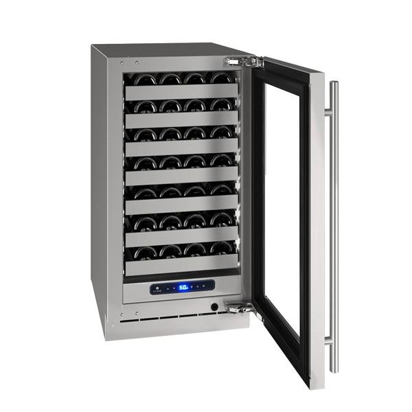 Hwc518 18" Wine Refrigerator With Stainless Frame Finish and Left-hand Hinge Door Swing and Lock (115 V/60 Hz)