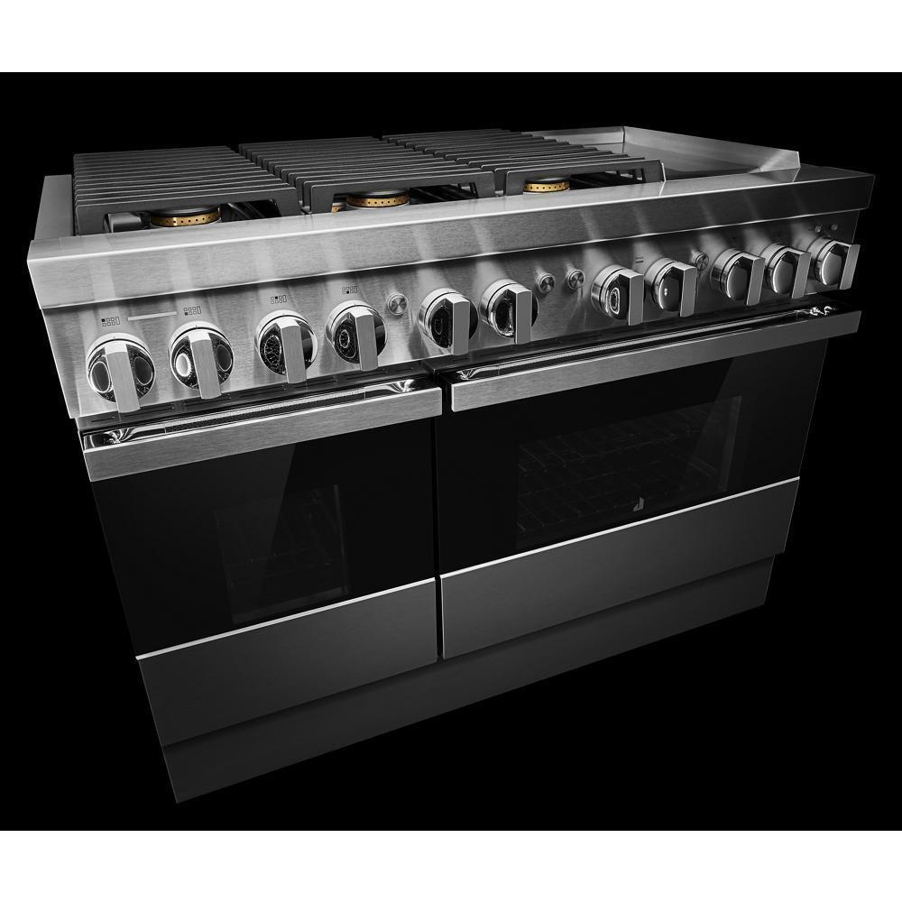 NOIR™ 48" Dual-Fuel Professional-Style Range with Chrome-Infused Griddle and Steam Assist