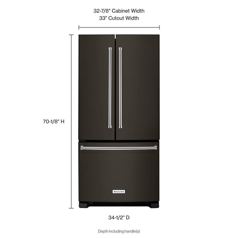 22 cu. Ft. 33-Inch Width Standard Depth French Door Refrigerator with Interior Dispense and PrintShield™ Finish