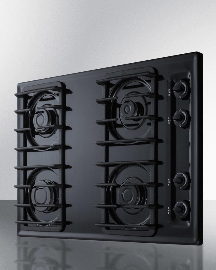 30" Wide 4-burner Gas Cooktop