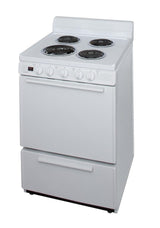 24 in. Freestanding Electric Range in White